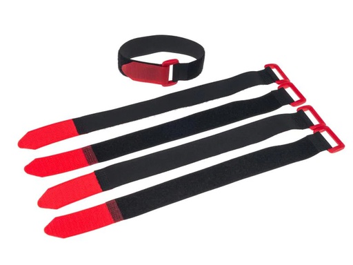 [90020467 906403] FASTECH Schlaufenband FAST-VSTRAP 25 x 300 mm, Schwarz/Rot