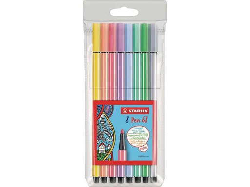 [90020488 576085] STABILO Pen 68 Pastell 8 Stück