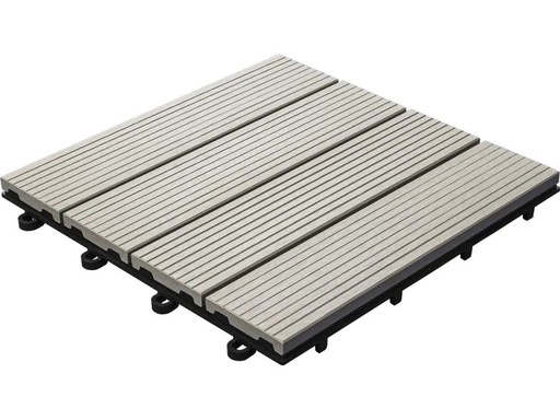 [90020665 1189835] Florco Balkon-&amp; Terrassenplatten WPC hellgrau 30 x 30, 6 Stk.