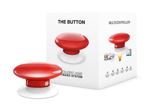 [90168533 468906] Fibaro Funk-Wandsender Z-Wave Button Rot