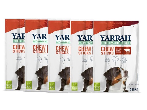 [90168554 1006103] Yarrah Kauartikel Chew Sticks BIO, 5 x 33 g