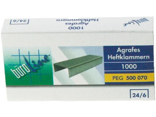 [90168580 1154433] Büroline Heftklammer 24/6 mm 1000 Stück