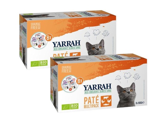 [90168594 986323] Yarrah Bio-Nassfutter Multi-Pack 16 x 100 g