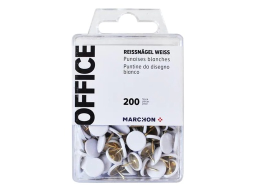 [90168628 879867] Office Reissnägel 200 Stk. Weiss