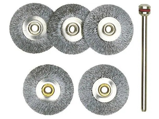 [90020828 301415] Proxxon Polierbürste 22 mm Edelstahl, radformörmig, 5 Teile