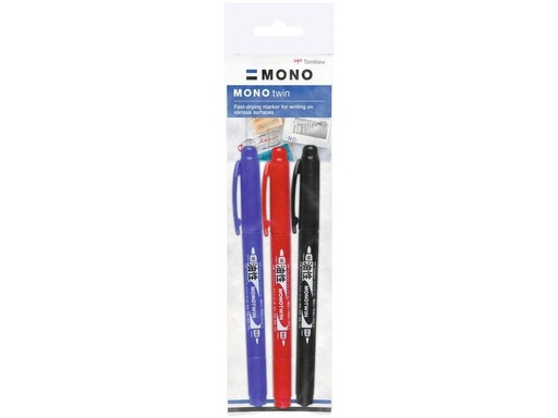 [90168726 1129293] Tombow Permanent-Marker MONO twin 3 Stück