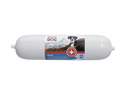 [90168784 566848] naturaDog Nassfutter Rind mit Gemüse Brocken, 400 g