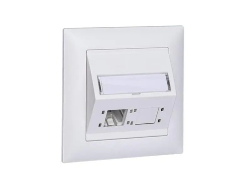 [90020836 969976] R&amp;M Netzwerkdose EDIZIOdue 88 x 88, 2 Port leer weiss für Kat 6A