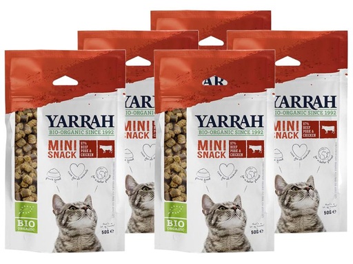 [90168796 1006105] Yarrah Katzen-Snack Mini BIO, 5 x 50 g