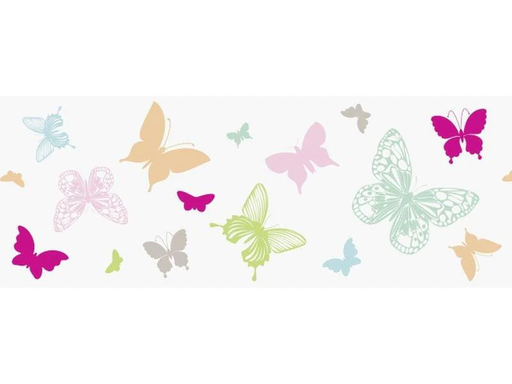 [90168802 701373] Heyda Fensterbild  Butterflies 1 Stück, Rosa/Mint/Pink/Grün