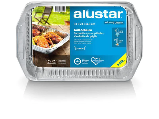 [90020858 848784] Alustar Grillschale 31 x 21 cm 5 Stück