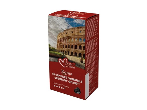 [90169159 1217423] Italian Coffee Kaffeekapseln Delizio Romano Cremesso 16 Stück