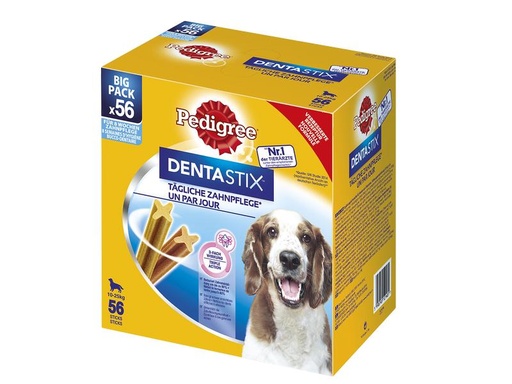 [90169191 1221455] Pedigree Kaustange DentaStix Multipack, Medium, 56 Stück