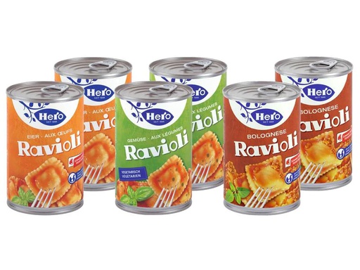 [90169211 1223556] Hero Dose Ravioli Hit-Set 6 x 430 g