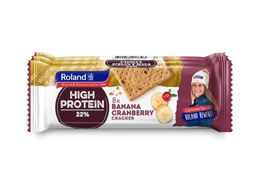 [90169217 1221749] Roland Snacks High Protein Banana-Cranberry 3 x 45 g