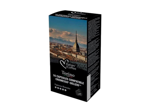 [90169226 1217424] Italian Coffee Kaffeekapseln Delizio Torino Cremesso 16 Stück
