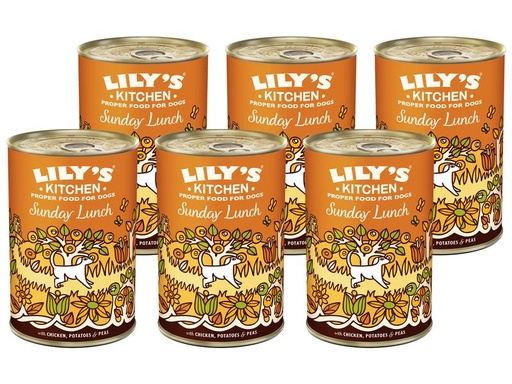 [90169257 1211918] Lily's Kitchen Nassfutter Sunday Lunch, 6 x 400 g