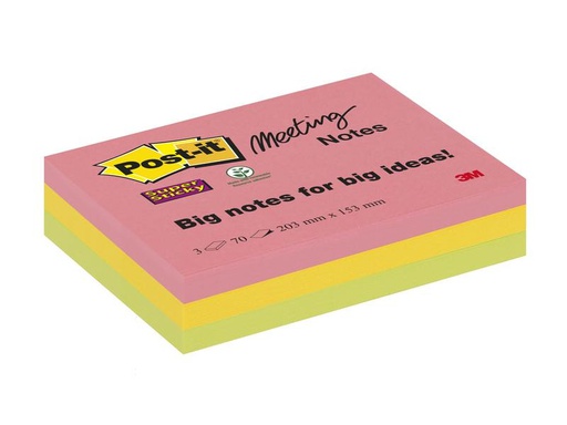 [90021074 1155053] Post-it Notizzettel Post-it Super Sticky 20.3 cm x 15.3 cm, 3 Blöcke