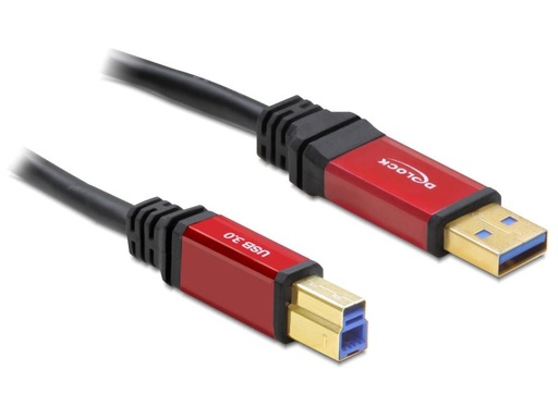 [90021300 609274] Delock USB 3.0-Kabel Premium USB A - USB B 1 m