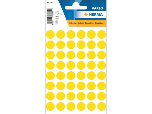 [90021321 1093034] Herma Stickers Klebepunkte Vario Ø 13 mm, Gelb