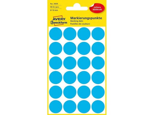 [90021323 926306] Avery Zweckform Klebepunkte 18 mm Blau