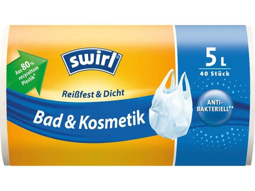 [90002125 302469] Swirl Müllbeutel Bad &amp; Kosmetik 5 l, 40 Stück