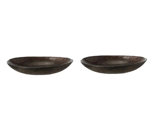 [90021495 558399] Leonardo Schale Como 27 cm, 2 Stück, Braun