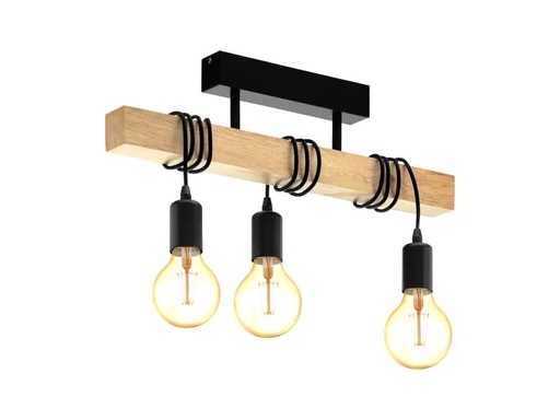 [90021544 905167] EGLO Leuchten Deckenleuchte TOWNSHEND 3x E27 Schwarz