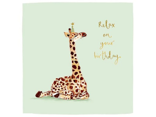 [90021586 1207111] Cart Geburtstagskarte Relax on your birthday 15 x 15 cm