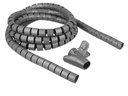 Delock Spiroschlauch mit Einziehwerkzeug, 2.5 m x 25 mm Grau