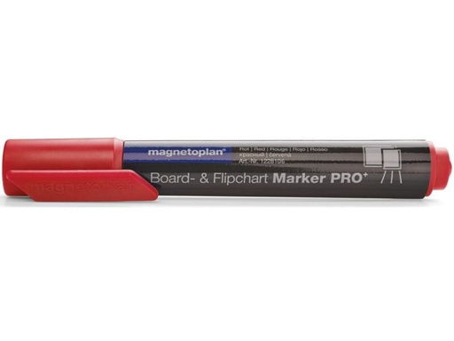 [90021828 1072987] Magnetoplan Flipchart-Marker Pro+ Rot, 4 Stück