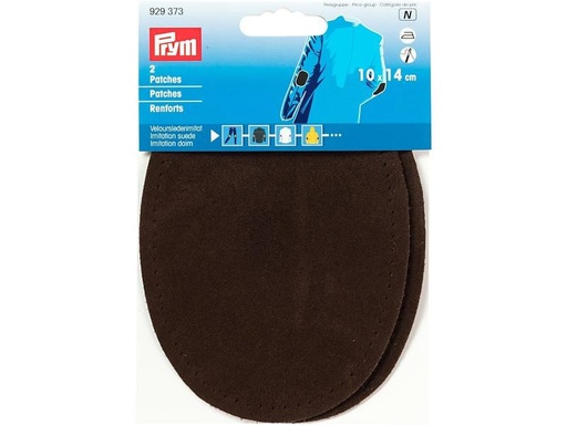 [90021929 1174971] Prym Applikation 10 x 14 cm Lederimitat, Dunkelbraun, 2 Stück