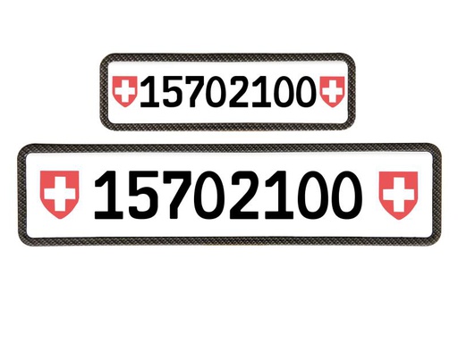 [90022177 590101] EASYKLICK Kennzeichenhalterset lang, Karbon