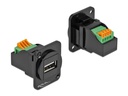 Delock D-Typ Modul USB 2.0 Typ-A Buchse zu Terminalblock