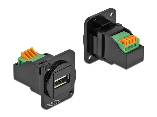 [90022214 1192222] Delock D-Typ Modul USB 2.0 Typ-A Buchse zu Terminalblock