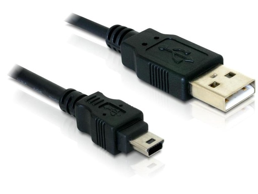 [90022308 1018156] Delock USB 2.0-Kabel  USB A - Mini-USB B 1.5 m