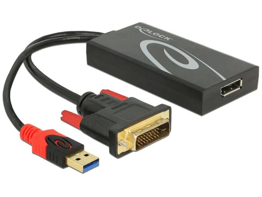 [90022541 623043] Delock Adapter 4K, 30HZ DVI-D/USB 2.0 - DisplayPort