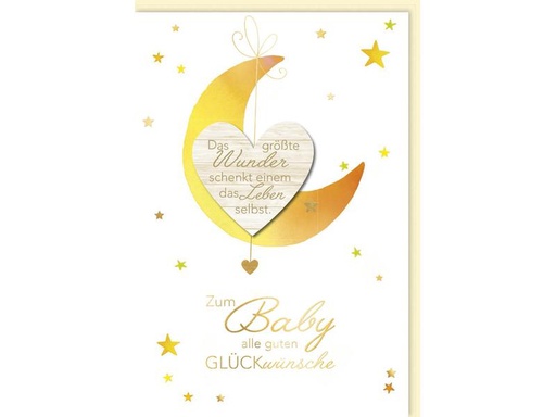 [90022567 1175984] Braun + Company Glückwunschkarte Mond 11.5 x 17 cm
