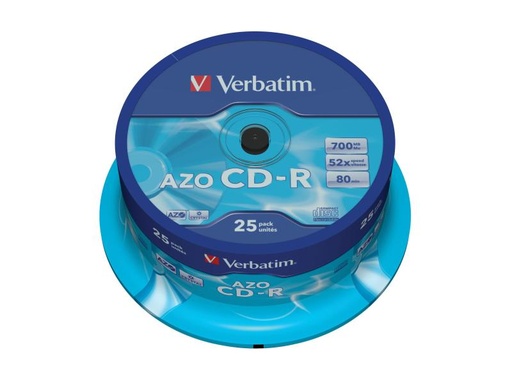 [90022710 1010664] Verbatim CD-R AZO 0.7 GB, Spindel (25 Stück)
