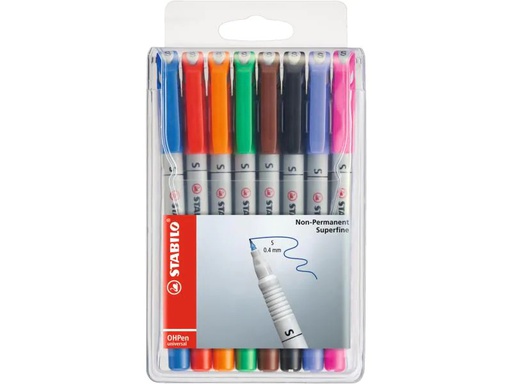 [90022849 1084148] STABILO Folienstift OHPen universal S 8 Stück Mehrfarbig