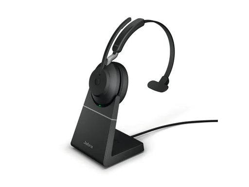 [90022910 1056455] Jabra Headset Evolve2 65 Mono UC Schwarz, USB-A, inkl. Ladestation