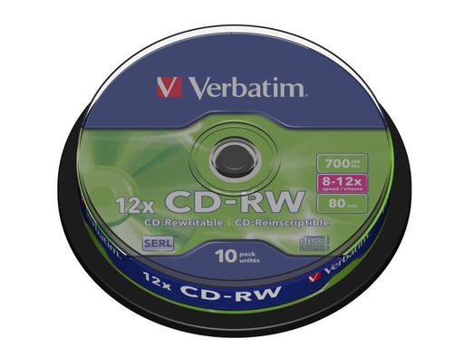[90022970 1010747] Verbatim CD-RW 0.7 GB, Spindel (10 Stück)