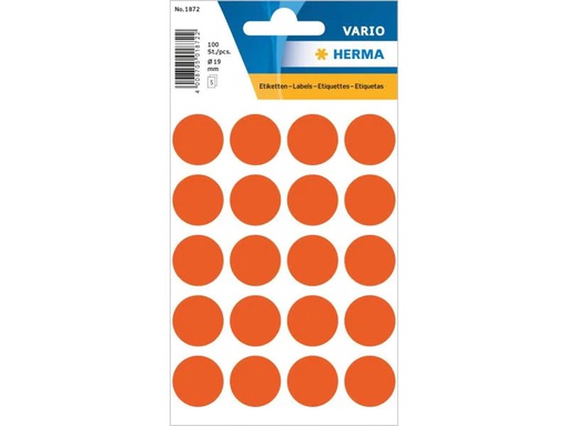 [90022982 1093044] Herma Stickers Klebepunkte Vario Ø 19 mm, Rot