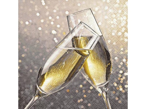 [90023186 540727] Paper + Design Papierservietten Cheers 33 cm x 33 cm, 20 Stück