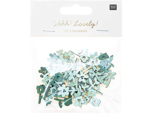 [90023188 1184559] Rico Design Streudeko Blume 48 Stück, Mint