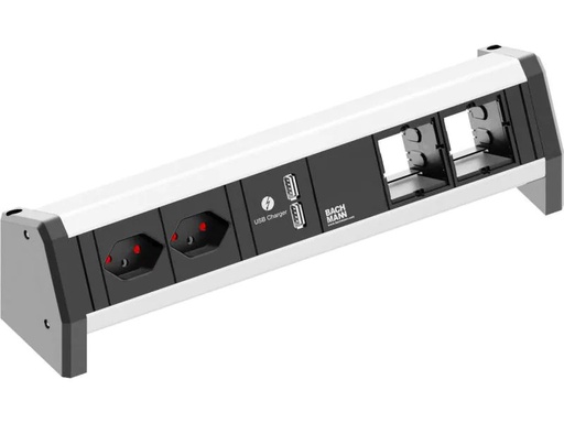 [90023349 252667] Bachmann Tischsteckdosenleiste DESK 1 2x T13, 2x ABD, USB