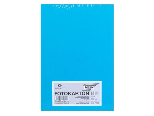 [90023399 1098832] Folia Fotokarton A4, 300 g/m², 50 Blatt, Pazifikblau
