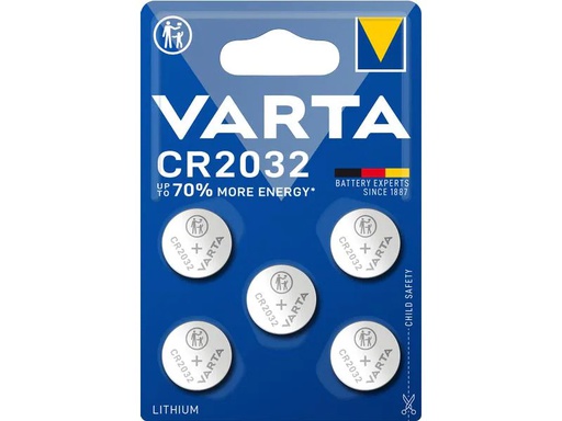 [90023413 355378] Varta Knopfzelle CR2032 5 Stück
