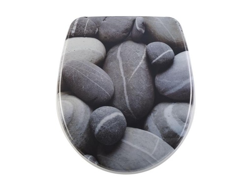 [90023419 1017251] diaqua® Toilettensitz Nice Stones Absenkautomatik, Grau