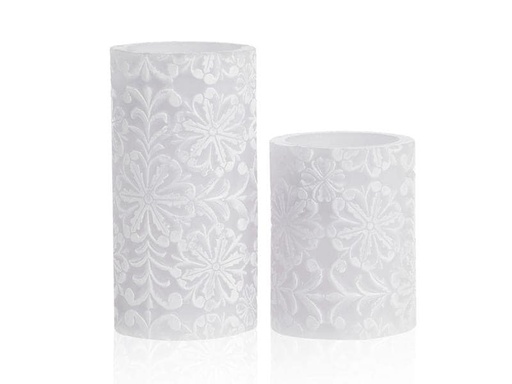 [90023462 1006135] Pauleen LED-Kerzen Set Little Lilac, Ø 7.8 cm, Weiss, 2 Stk.